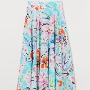 H&M Watercolor floral full skirt